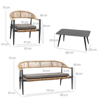 Jonna loungeset 4-delig naturel van het woonmerk Project Y