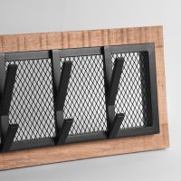 Kapstok Crude – zwart – mangohout