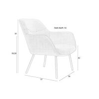 Kasey fauteuil - vintage bruin