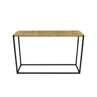 Fay industrial sidetable - zwart - gevlochten - touw