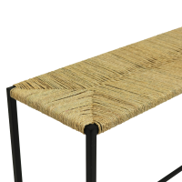 Fay industrial sidetable - zwart - gevlochten - touw
