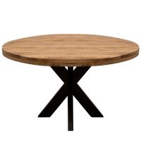 Industrial Dax eettafel rond 140 cm - naturel van het woonmerk Kick Collection