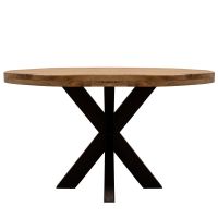 Industrial Dax eettafel rond 140 cm - naturel van het woonmerk Kick Collection