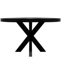Industrial Dax eettafel rond 140 cm - zwart van het woonmerk Kick Collection
