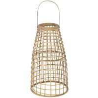 Lantaarn Anzu Naturel met LED - Set van Twee