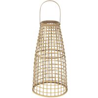 Lantaarn Anzu Naturel met LED - Set van Twee