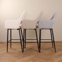 DS4U Lenon barkruk bouclé 2.0 - 75 cm  - grijs - OUTLET B