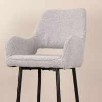 DS4U Lenon barkruk bouclé 2.0 - 75 cm  - grijs - OUTLET B