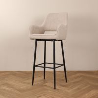 DS4U Lenon barkruk bouclé 2.0 - 75 cm  - beige - OUTLET B