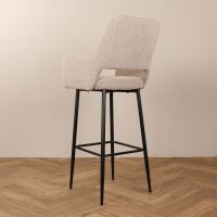 DS4U Lenon barkruk bouclé 2.0 - 75 cm  - beige - OUTLET B