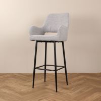 DS4U Lenon barkruk bouclé 2.0 - 75 cm  - grijs - OUTLET B