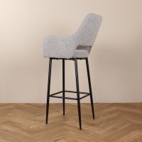 DS4U Lenon barkruk bouclé 2.0 - 75 cm  - grijs - OUTLET B