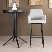 DS4U Lenon barkruk bouclé 2.0 - 75 cm  - grijs - OUTLET B