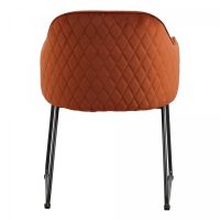 Benthe armstoel velvet oranje
