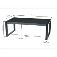 Norris salontafel 110x60 cm - zwart