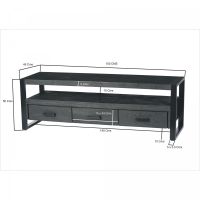 Norris tv-meubel 150 cm - zwart