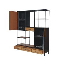 Brooklyn vakkenkast - 160 cm - mangohout - naturel