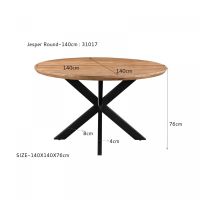 Jesper ronde eettafel - Ø140 cm - hout - naturel
