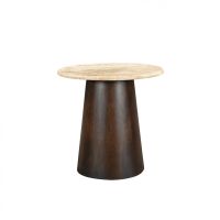 Valentino ronde bijzettafel - Ø45 cm - beige