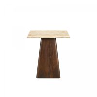 Valentino vierkante bijzettafel - 45x45 cm - beige