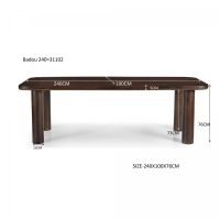 Badou eettafel 240 cm - bruin
