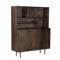 Elan wandkast - 135 cm - mangohout - bruin