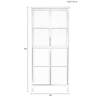 Miya wandkast hoog 2-deurs wit van het woonmerk Puur