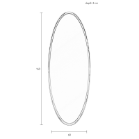 Miya spiegel ovaal wit van het woonmerk Puur