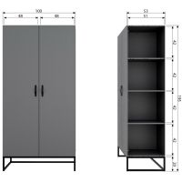 Woood Kast Morris Grenen Leem