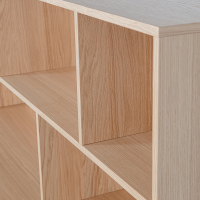 New Gravure wandkast eiken blanke lak