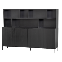 New Gravure wandkast grenen zwart van het woonmerk WOOOD