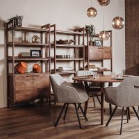 Tower Living Falcone wandkast hoge deur - 90 cm - bruin