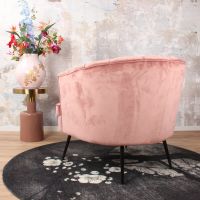 Norah fauteuil velvet zalmroze van het woonmerk DS4U