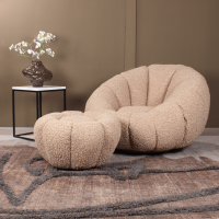 Olivia DLX fauteuil teddy - beige | Showroommodel