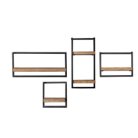 Woody metaal wandplank - bundel set van vier 145 cm