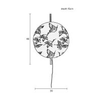 Puur Pamela wandlamp - zwart