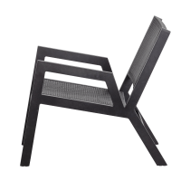 Fauteuil Pem met armleuning aluminium zwart van het woonmerk WOOOD