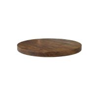 Rond Restaurant-/Bartafelblad - Straight Edge - Nature Smooth - Mangohout - 110 cm - Straight