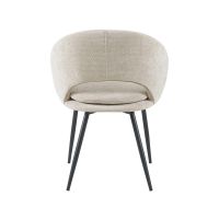 Label51 Zohra eetkamerstoel elite - naturel/zwart metaal