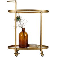 Trolley Push Metaal Antique Brass