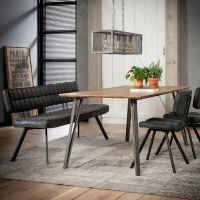 Fraaai Max eetkamerbank 180 cm zwart