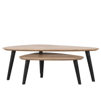 Rock salontafel 110 cm mangohout | set van 2 van het woonmerk Label51