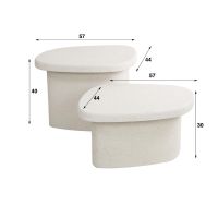 Sachiko organische salontafels - set van 2 - L van het woonmerk Fraaai