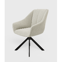 Madrid draaistoel - zwart Venus onderstel - Cosmo White 02