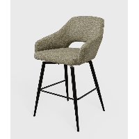 Paris barstoel 65 cm draaibaar - Be Real light grey 120 - zwart onderstel