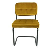 Kick Ivy buisframe stoel velvet goud
