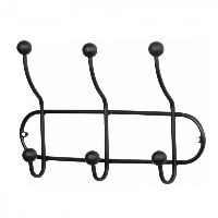 Barb kapstok metaal zwart