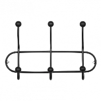 Barb kapstok metaal zwart