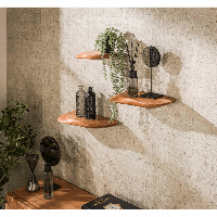 Fraaai Boka organische wandplank - set van 3 - naturel