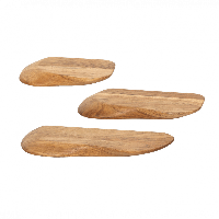 Fraaai Boka organische wandplank - set van 3 - naturel